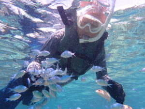 自然体験ジョン万パーク 天然水族感 60代ご夫婦、有名なお方