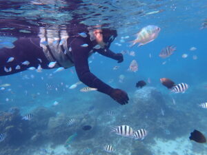 自然体験ジョン万パーク 天然水族感 自然体験シュノーケリング 21歳 1人シュノーケリング