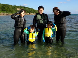 自然体験ジョン万パーク 天然水族感 自然体験シュノーケリング 5歳・6歳男の子
