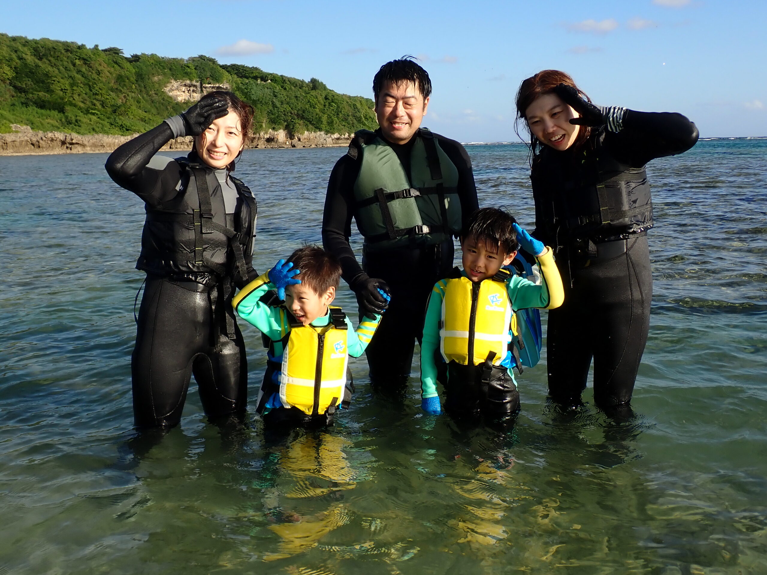自然体験ジョン万パーク 天然水族感 自然体験シュノーケリング 5歳・6歳男の子