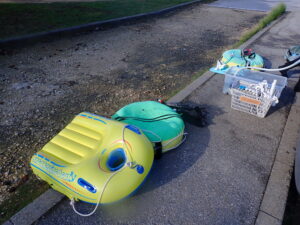 自然体験ジョン万パーク 天然水族感 自然体験シュノーケリング 3人家族 家族旅行