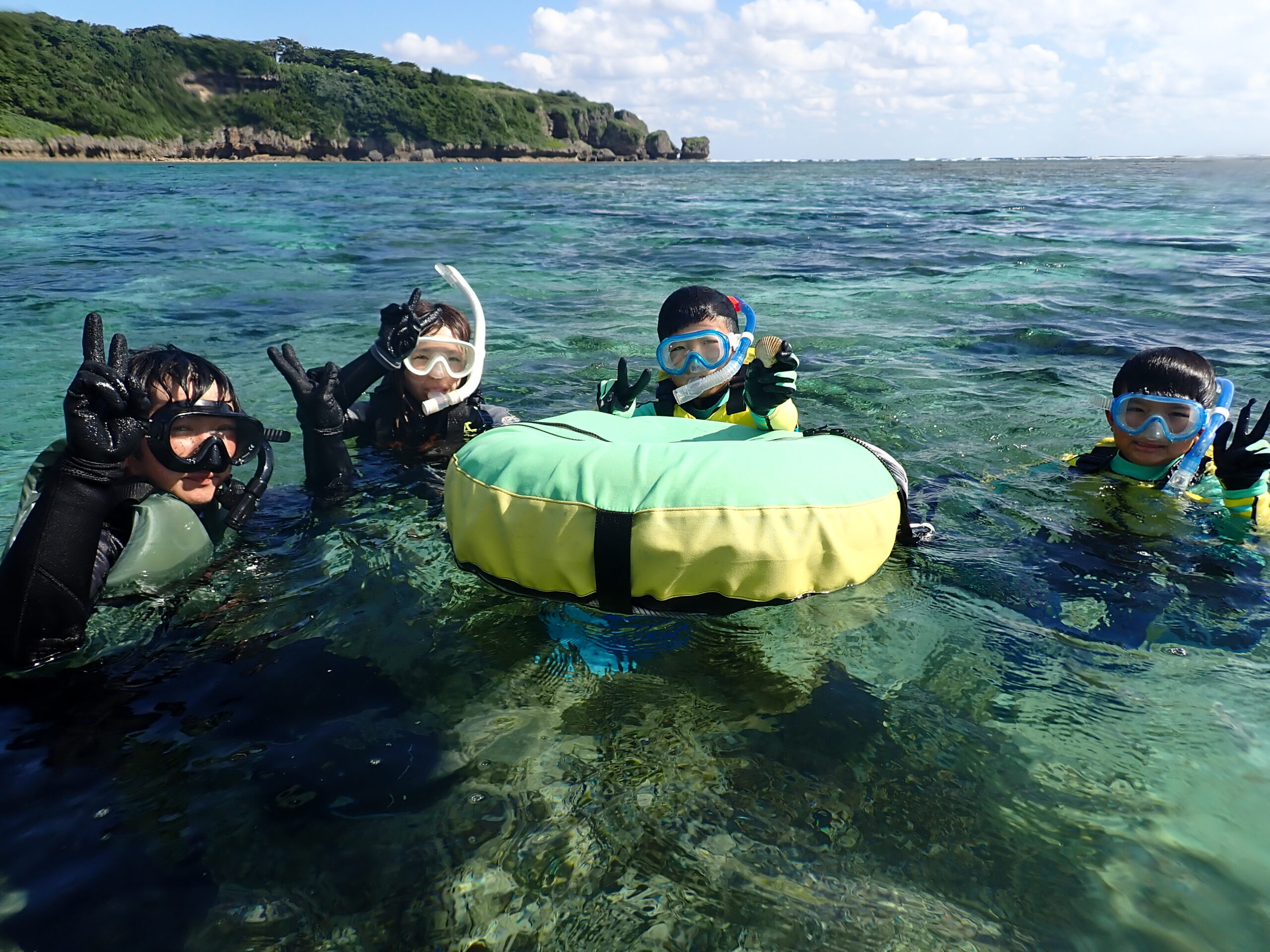 自然体験ジョン万パーク 天然水族感 自然体験シュノーケリング 家族旅行 初心者