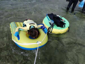 自然体験ジョン万パーク 天然水族感 自然体験シュノーケリング 4歳・4歳・6歳 初めての海