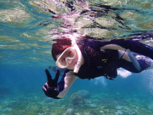 【自然体験ジョン万パーク 天然水族感】ウミガメ 学生 卒業旅行 自然体験シュノーケリング