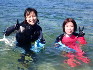 【自然体験ジョン万パーク 天然水族感】ウミガメ 学生 卒業旅行 自然体験シュノーケリング