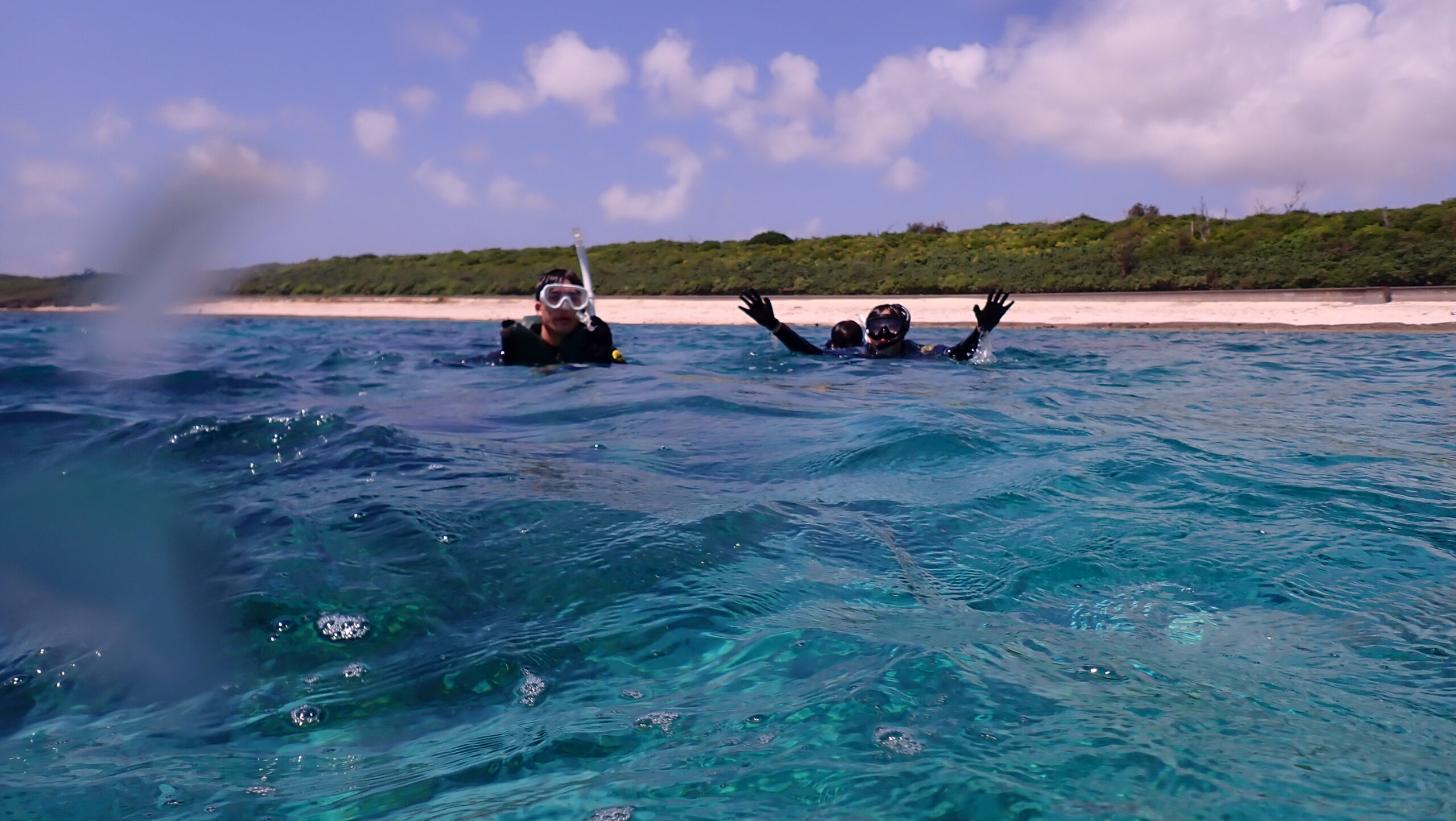 自然体験ジョン万パーク 天然水族感 自然体験シュノーケリング 家族 沖縄旅行 12歳 9歳
