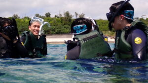 自然体験ジョン万パーク 天然水族感 自然体験シュノーケリング 家族 沖縄旅行 12歳 9歳