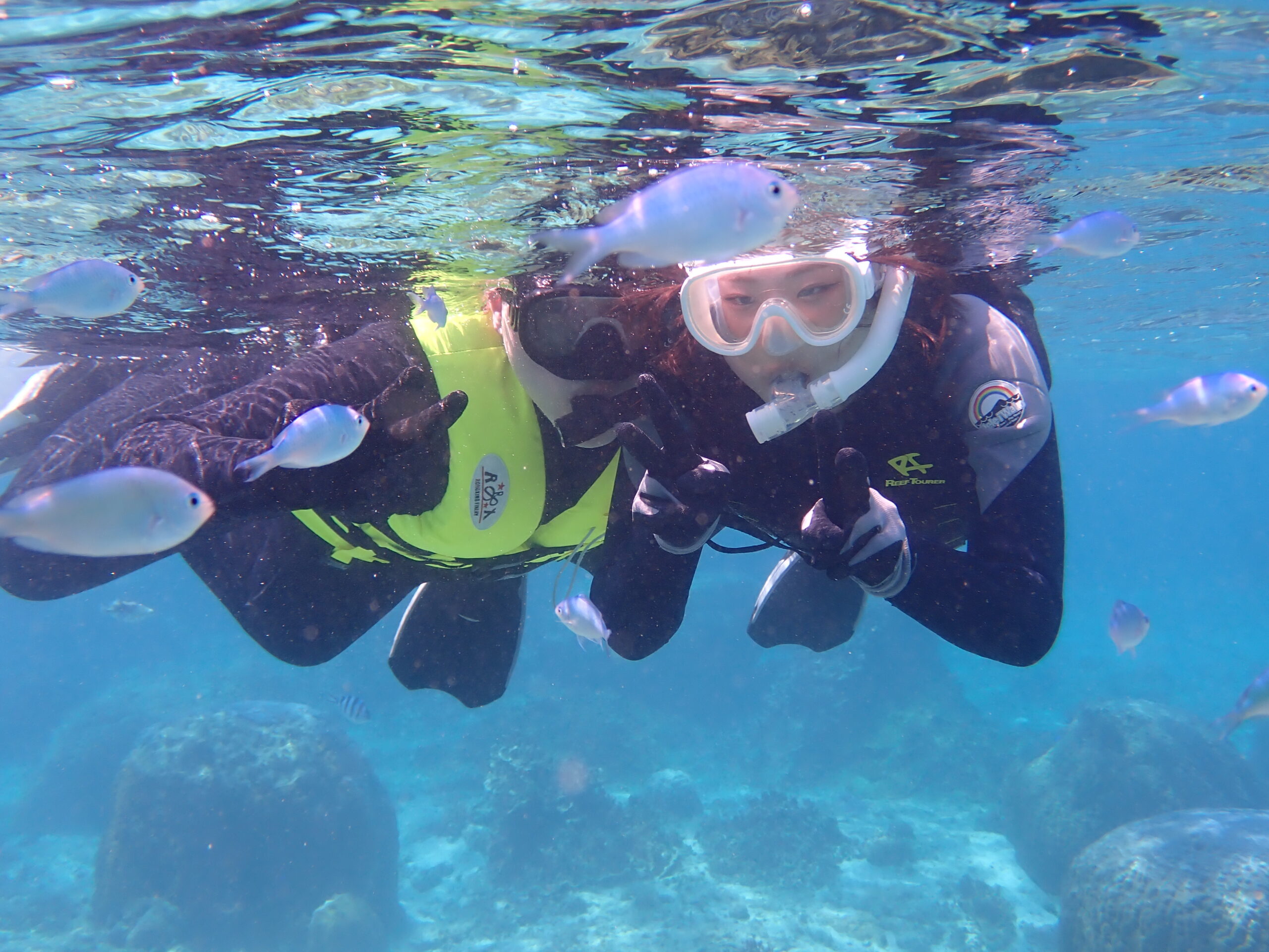 【自然体験ジョン万パーク 天然水族感】ウミガメ 自然体験シュノーケリング 沖縄旅行 家族旅行 初心者
