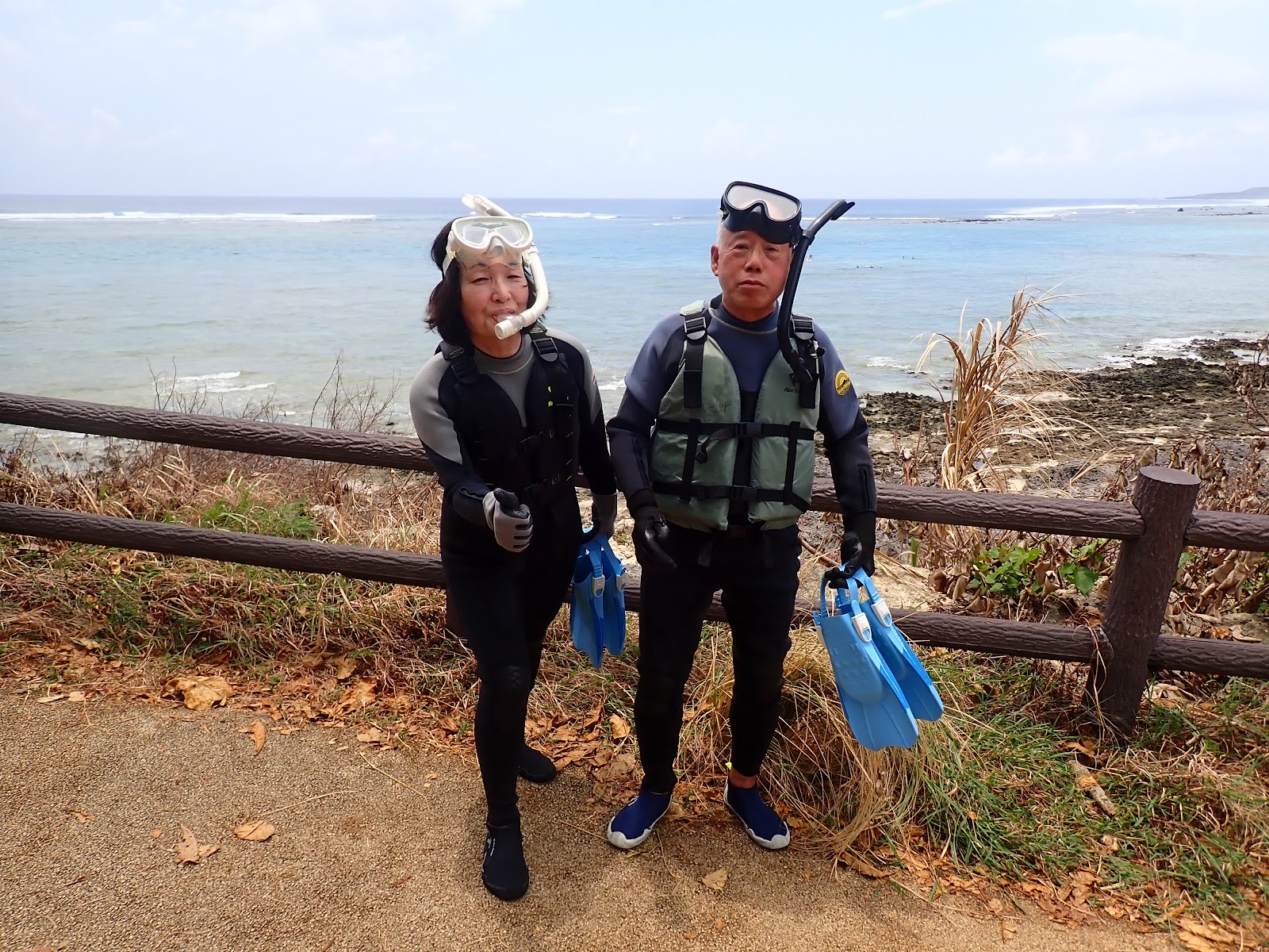 台風接近前の沖縄本島南部の海の様子
