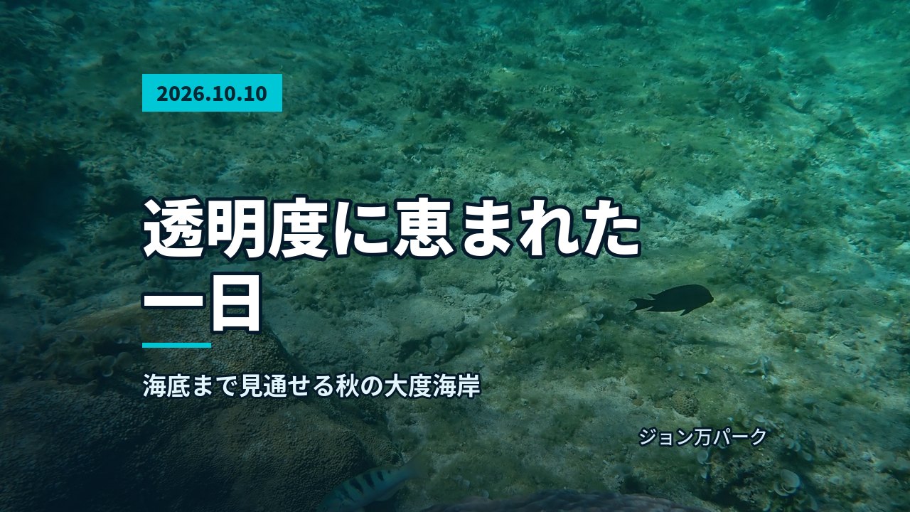 海底に横たわる大きなサンゴと、その周りを泳ぐ二匹の魚